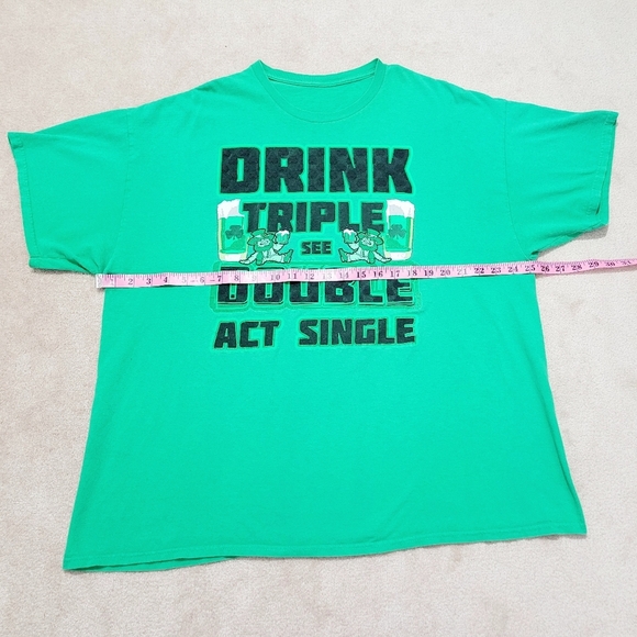 Irish Drinking Shirt St. Patrick's Day Green 100% Cotton Unisex Size Fits 2XL - Picture 6 of 7
